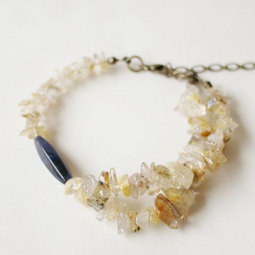 紅女　joncher　ソーダライト・ルチルクオーツブレスレット | 