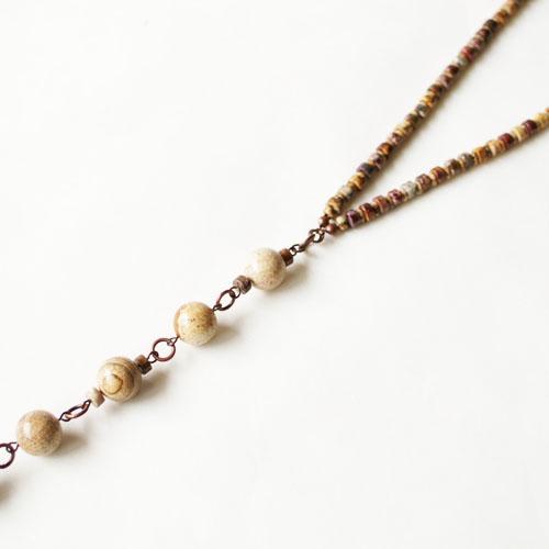 紅女　joncher　タイガージャスパー・ピクチャージャスパーロングネックレス |  | 02