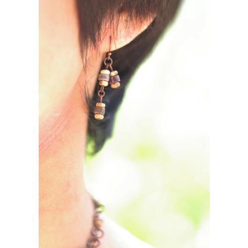 紅女　joncher　タイガージャスパー・ピクチャージャスパーピアス1 |  | 03