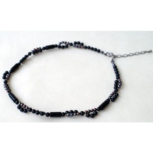 紅女　joncher　オニキス・淡水パールチョーカーネックレス |  | 01