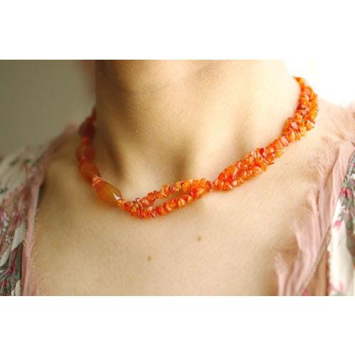 紅女　joncher　カーネリアンアシンメトリーネックレス |  | 02