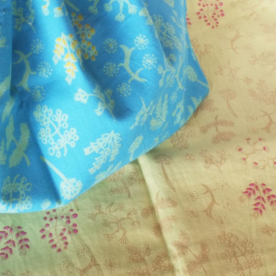 シサム工房　ツリー巾着バッグ（ツリーブルー・ツリーグリーン）（フェアトレード商品）バッグインバッグとしてもオススメ。メール便対応商品 | シサム工房 | 02