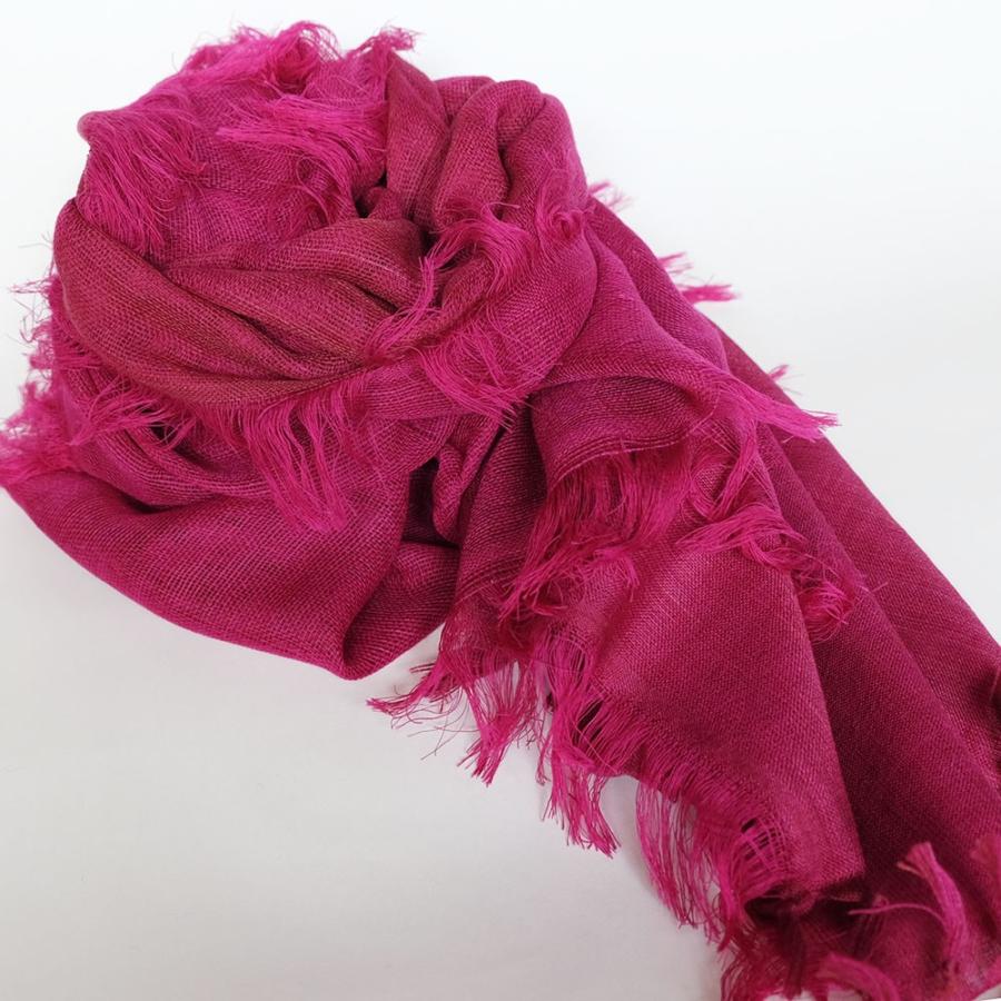 シサム工房・サシャ　ニジュウマキショール（マスタード　ピンク　グリーン）（フェアトレード商品） | シサム工房 | 02