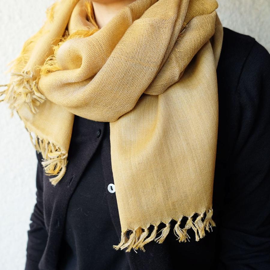 シサム工房・サシャ　ニジュウマキショール（マスタード　ピンク　グリーン）（フェアトレード商品） | シサム工房 | 05