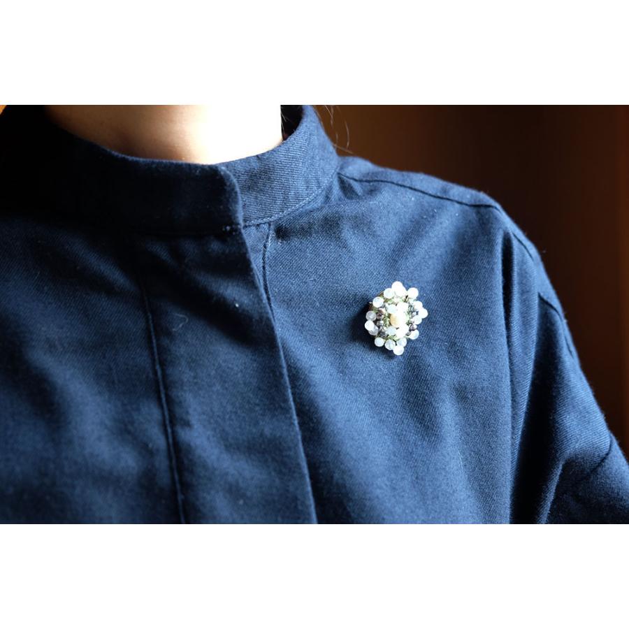 紅女　joncher　マベパール天然石ブローチ（ローズクオーツ　オニキス） |  | 05