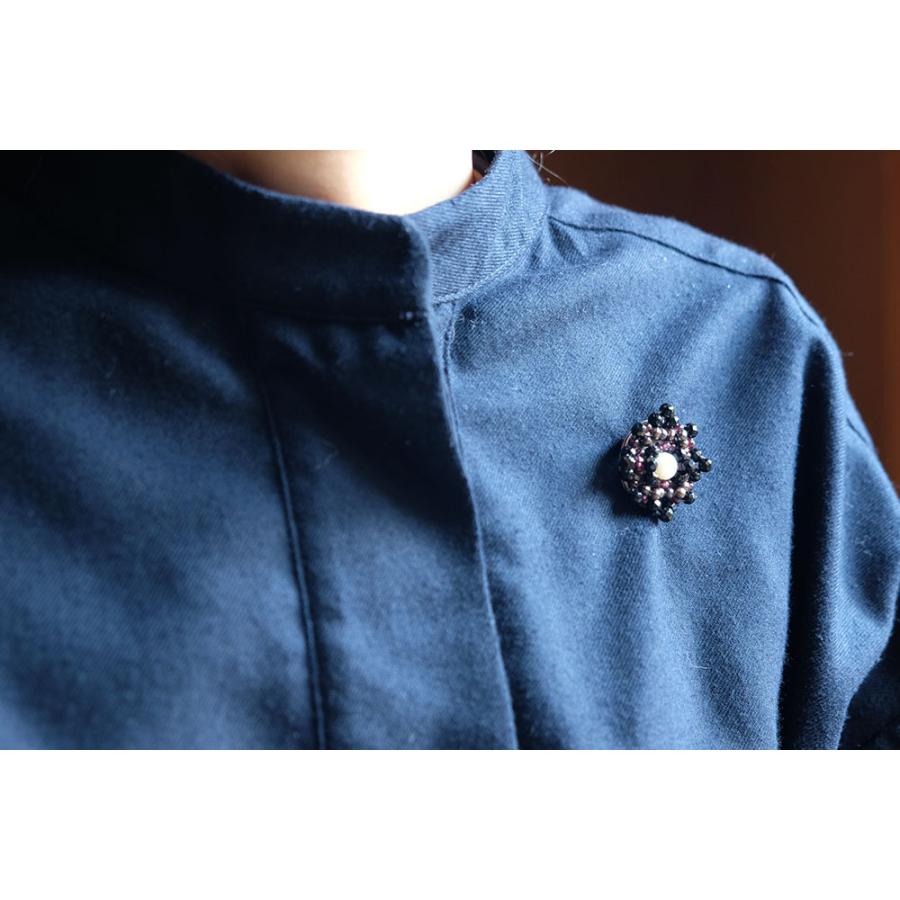 紅女　joncher　マベパール天然石ブローチ（ローズクオーツ　オニキス） |  | 06