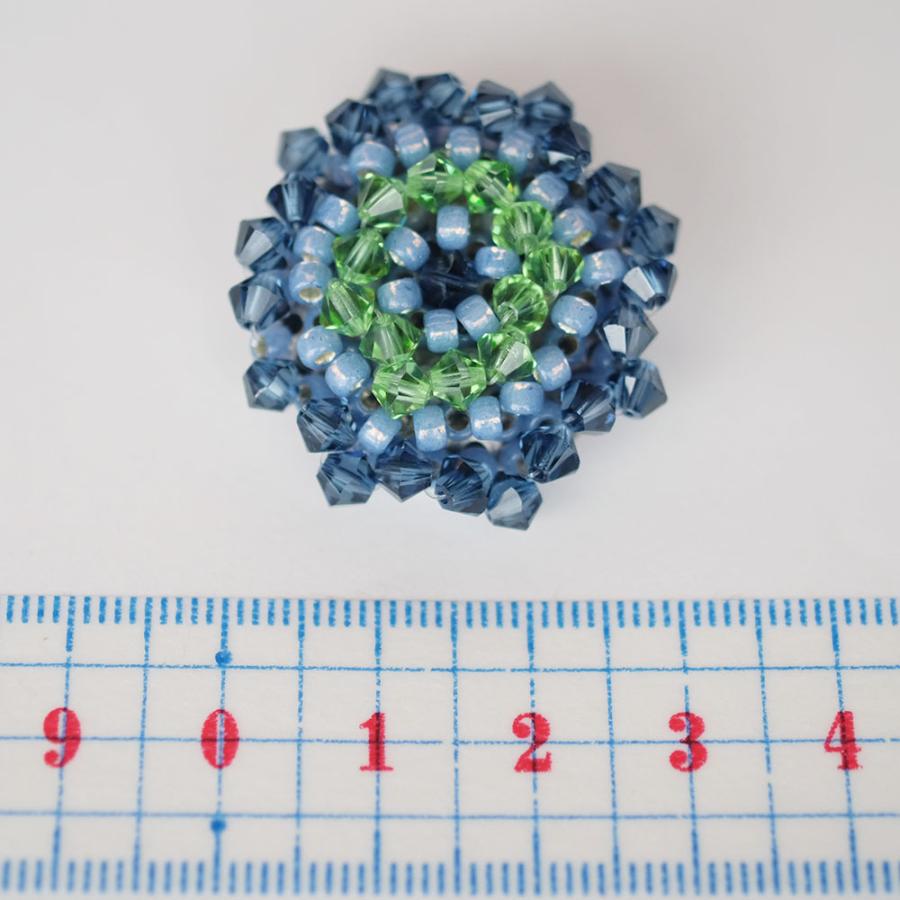 紅女　joncher　スワロフスキーバラ窓ブローチ（グレージュ　ブルー） |  | 04