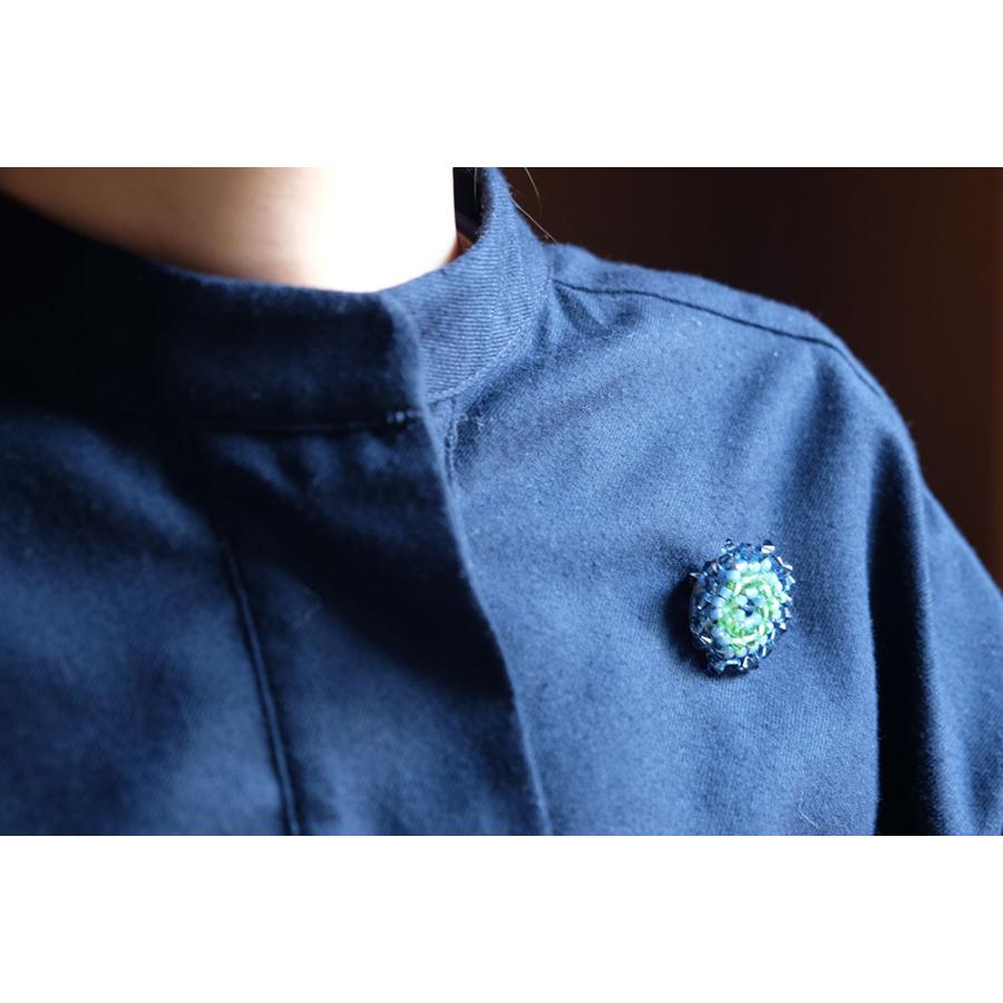 紅女　joncher　スワロフスキーバラ窓ブローチ（グレージュ　ブルー） |  | 06