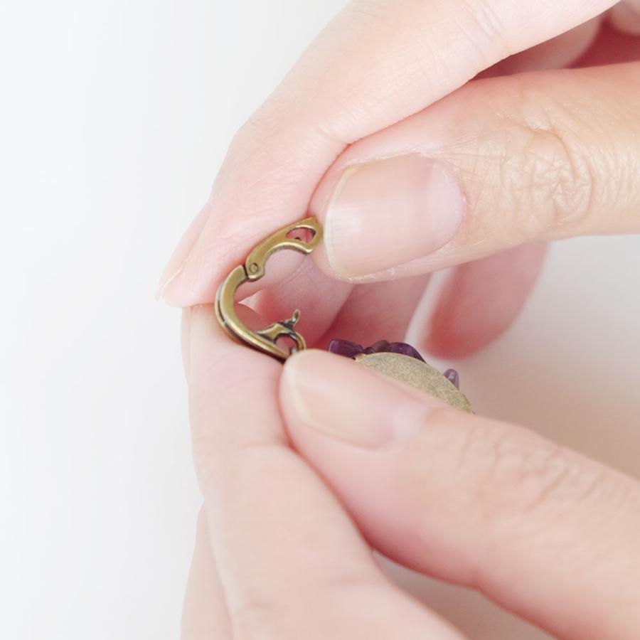 紅女　joncher　天然石フラワーペンダント（アメシスト　　ルチルクオーツ　淡水パール）ペンダントトップつけ外し自由！ |  | 03