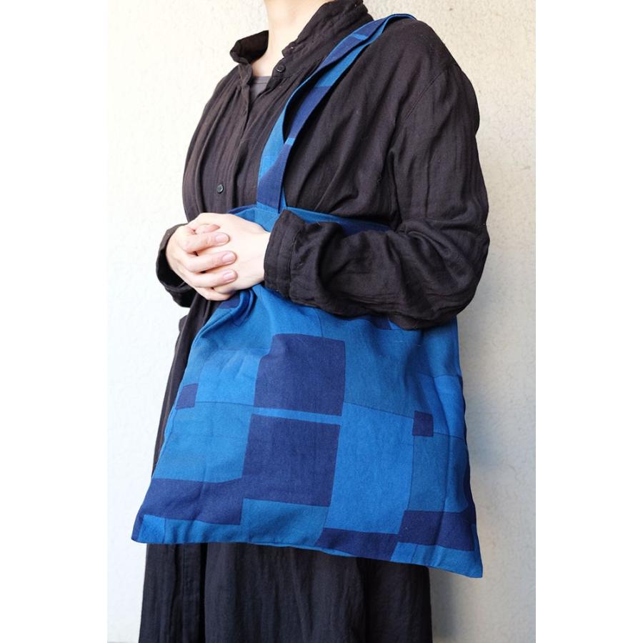 ハーモニートートバッグ（ブルー　イエロー）（フェアトレード商品）　キャンパス生地のジェンダーレストート | シサム工房 | 02