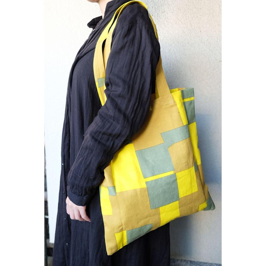 ハーモニートートバッグ（ブルー　イエロー）（フェアトレード商品）　キャンパス生地のジェンダーレストート | シサム工房 | 03