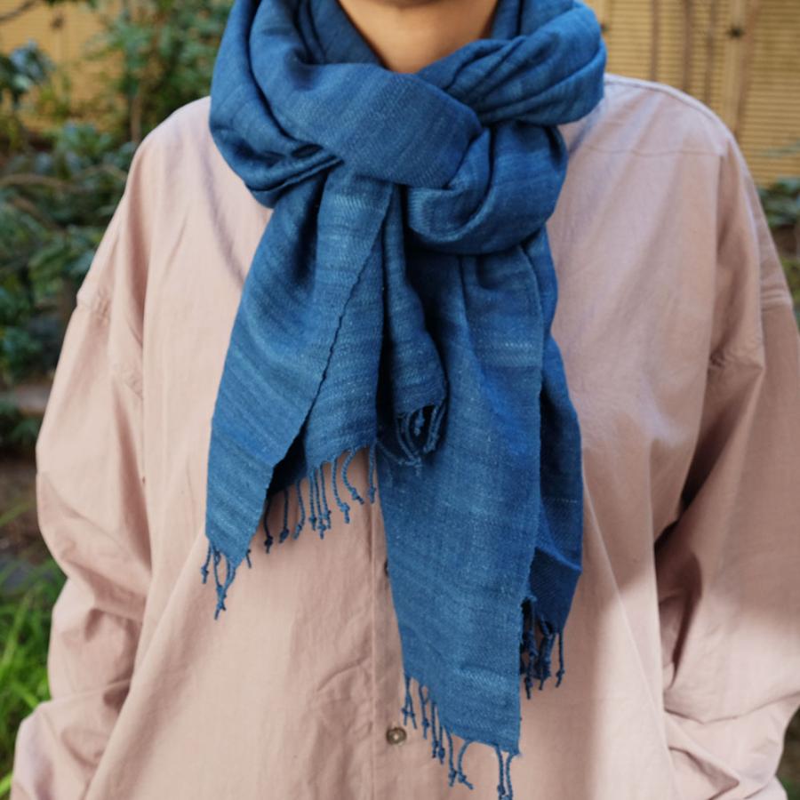 シサム工房　エリシルクインディゴショール（フェアトレード商品） | シサム工房 | 02