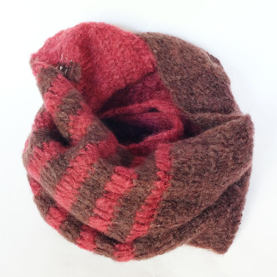 サナ・ハスタカラ　2トーンモヘヤスヌード （グリーン　レッド）（フェアトレード商品） | シサム工房 | 02