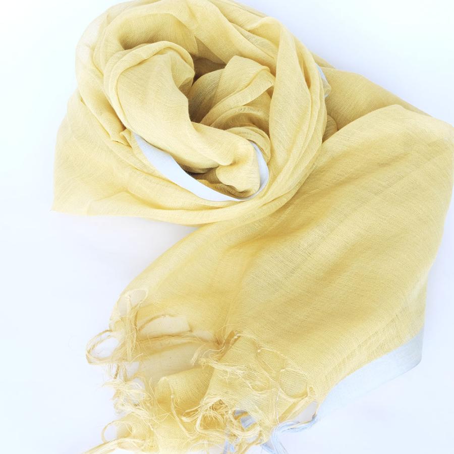 シサム工房・サシャ　オーガニックフワリショール（ベージュ　イエロー　グリーン）（フェアトレード商品）メール便対象商品 | シサム工房 | 02