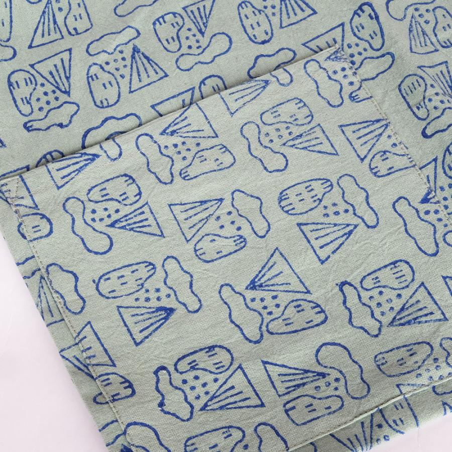 シサム工房　ブロックプリントブラリバッグ（グリーン　グレー）（フェアトレード商品）メール便対応商品 | シサム工房 | 03