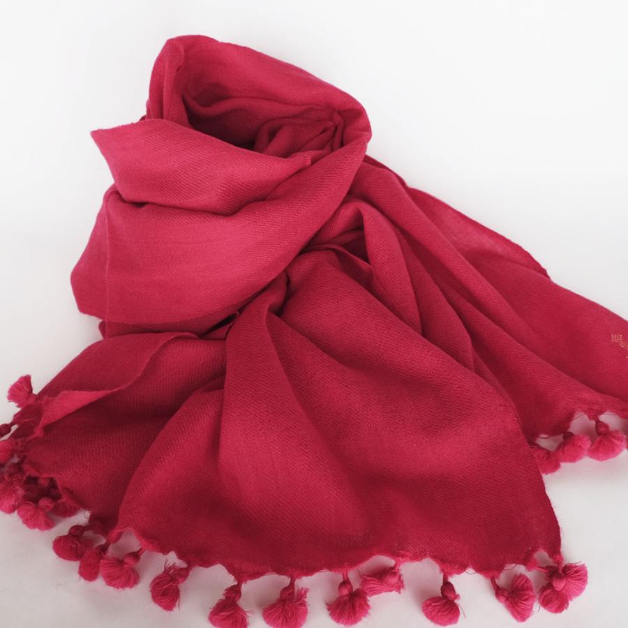 シサム工房　タビスルウールショール（ダークピンク　グレー）（フェアトレード商品） | シサム工房 | 01