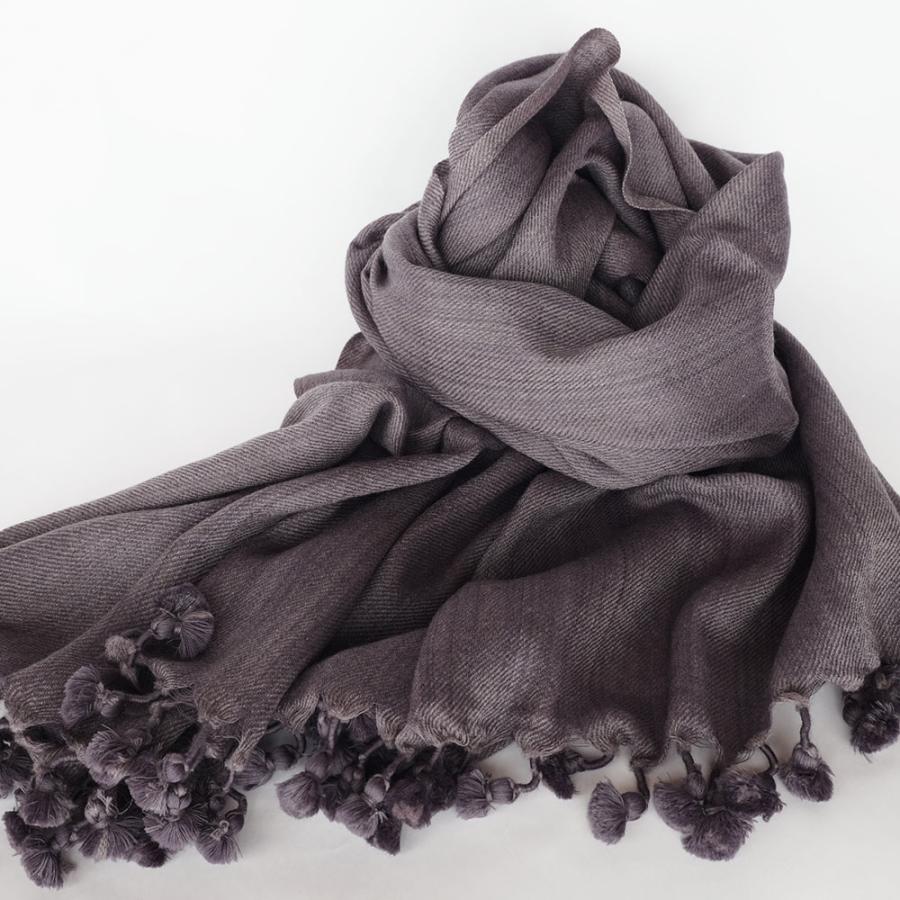 シサム工房　タビスルウールショール（ダークピンク　グレー）（フェアトレード商品） | シサム工房 | 02