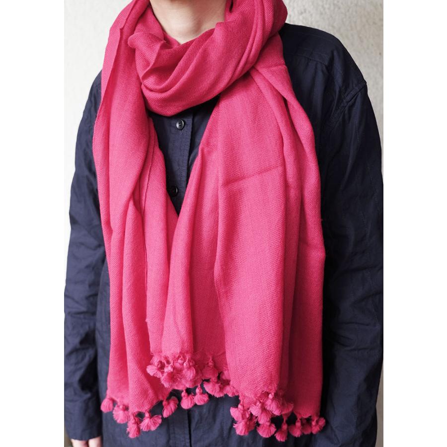 シサム工房　タビスルウールショール（ダークピンク　グレー）（フェアトレード商品） | シサム工房 | 04