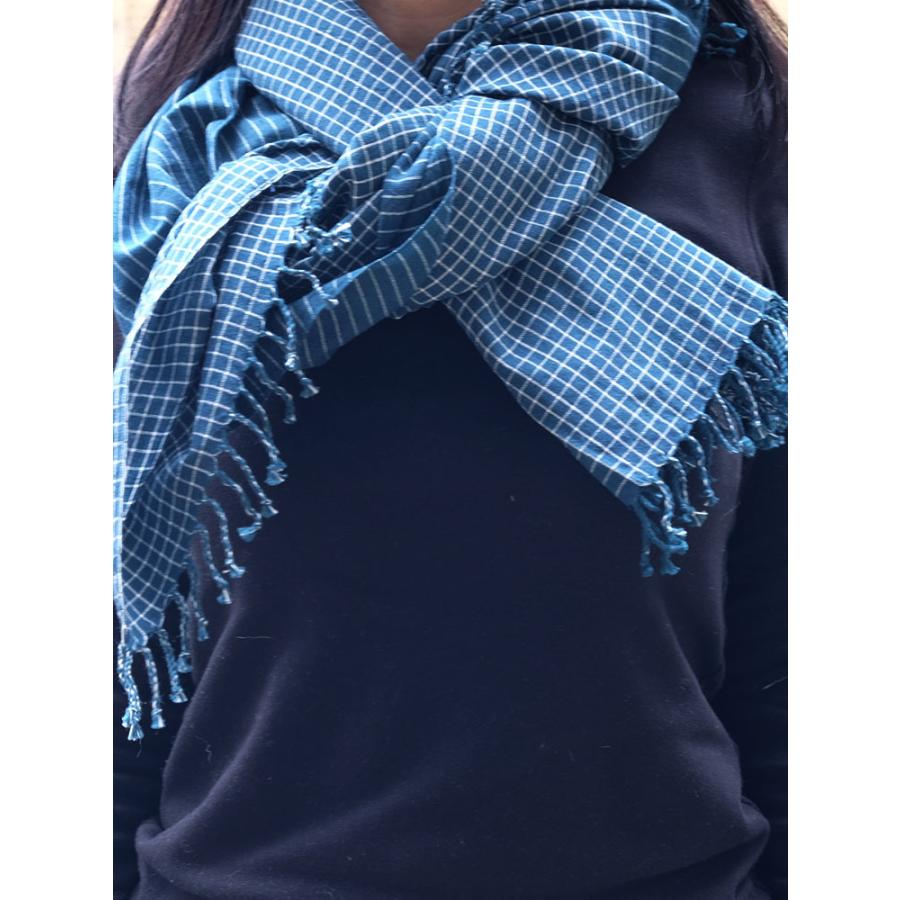 【SALE 再値下げ】シサム工房・サシャ　オーガニックコットングリッドワイドショール ＜メーカー希望小売価格7150円＞ （フェアトレード商品） | シサム工房 | 04