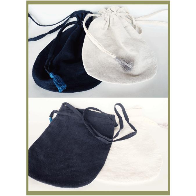 シサム工房・サシャ　ナミヌイサコッシュ（ネイビー　ホワイト）（フェアトレード商品）リサイクルサリー使用 | シサム工房 | 08