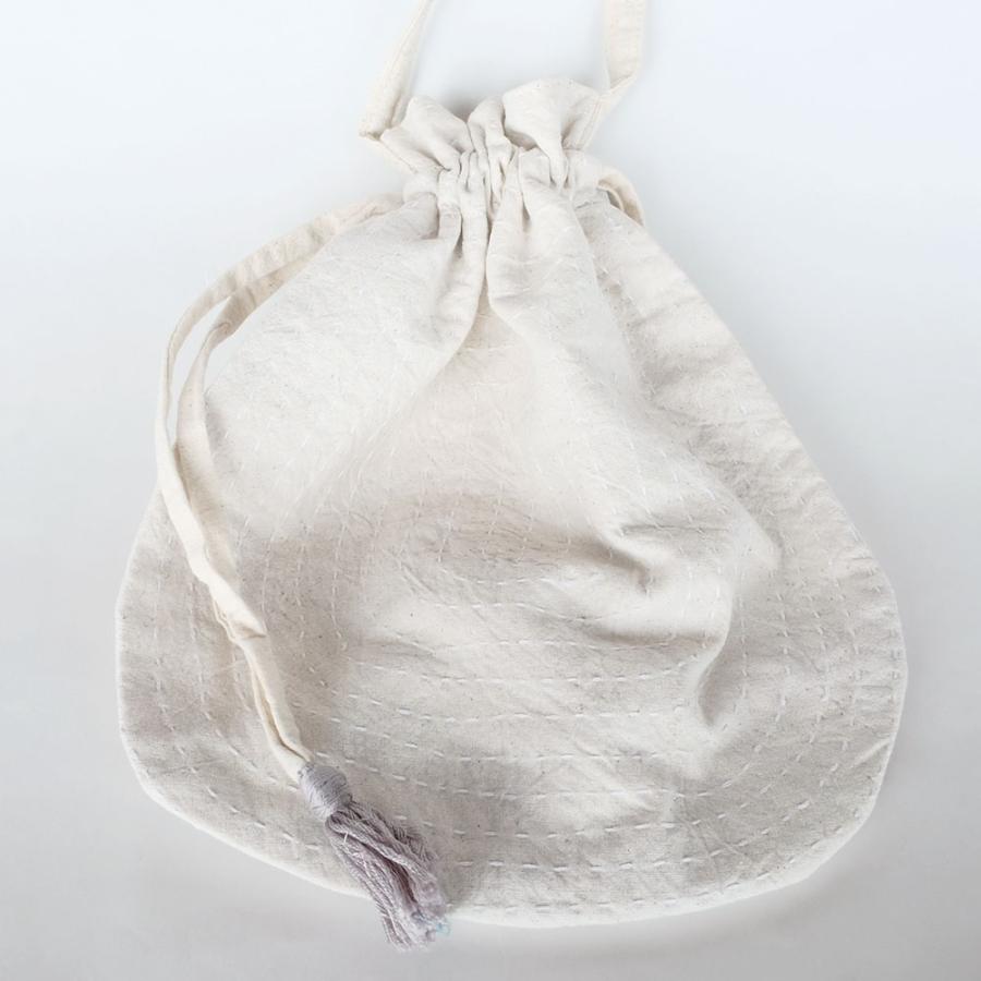 シサム工房・サシャ　ナミヌイサコッシュ（ネイビー　ホワイト）（フェアトレード商品）リサイクルサリー使用 | シサム工房 | 03