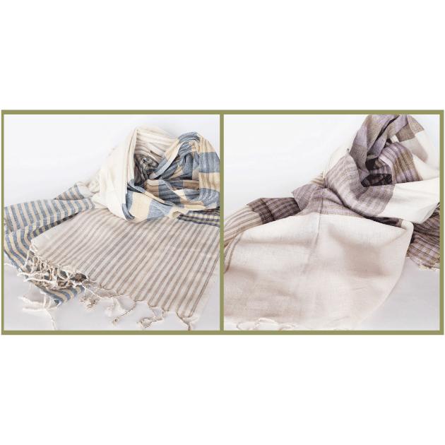 【SALE 再値下げ】シサム工房・サシャ　オーガニックコットンクサキノイロショール （フェアトレード商品）＜メーカー希望小売価格4950円＞ 男性にもオススメ | シサム工房 | 05