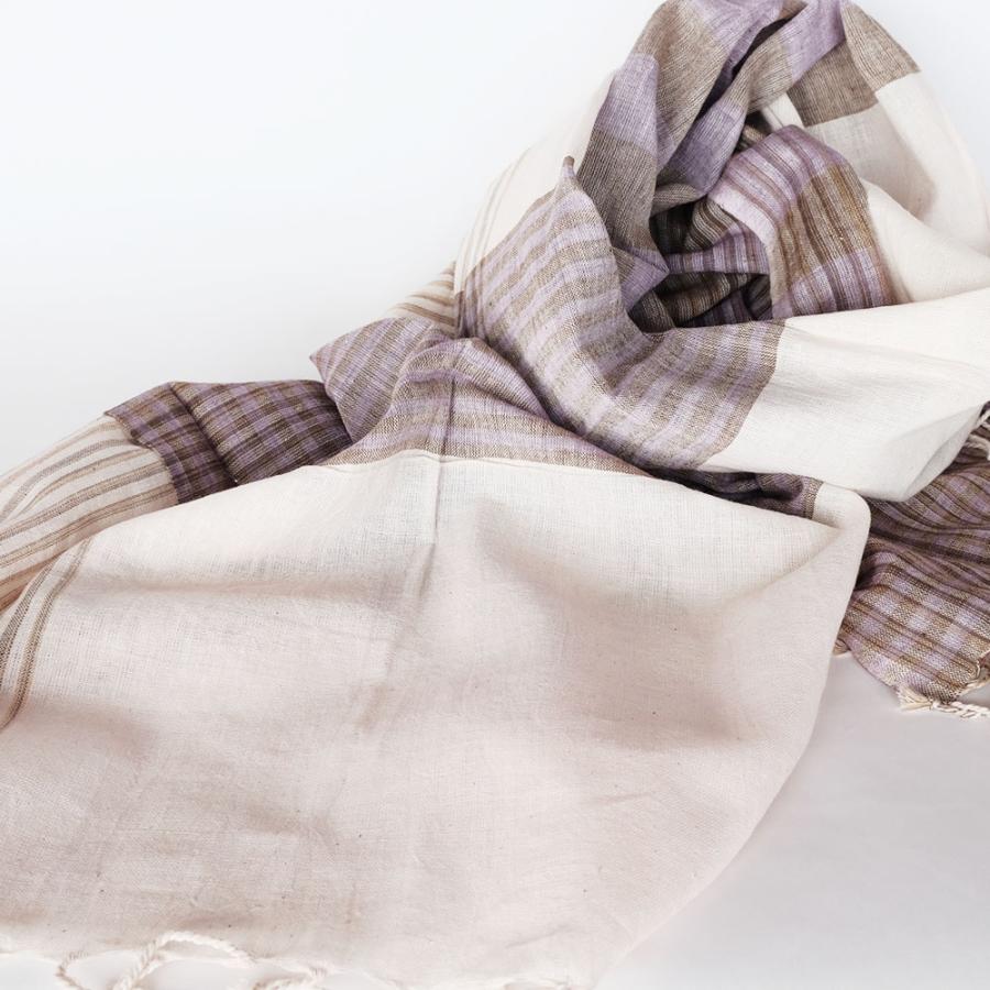 【SALE 再値下げ】シサム工房・サシャ　オーガニックコットンクサキノイロショール （フェアトレード商品）＜メーカー希望小売価格4950円＞ 男性にもオススメ | シサム工房 | 02