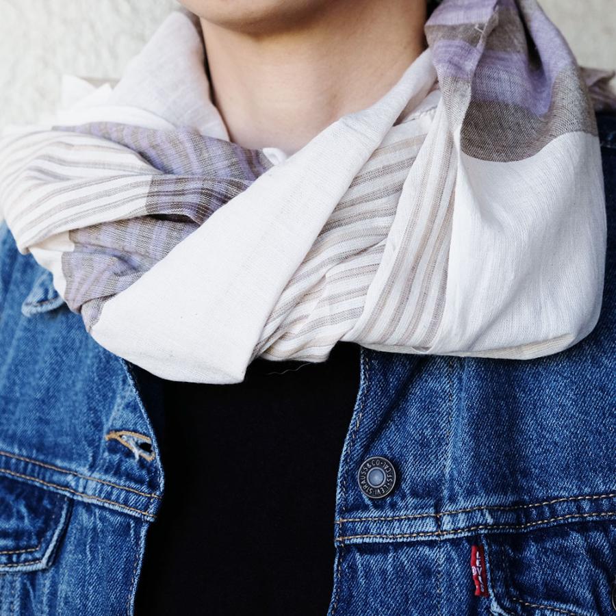 【SALE 再値下げ】シサム工房・サシャ　オーガニックコットンクサキノイロショール （フェアトレード商品）＜メーカー希望小売価格4950円＞ 男性にもオススメ | シサム工房 | 04