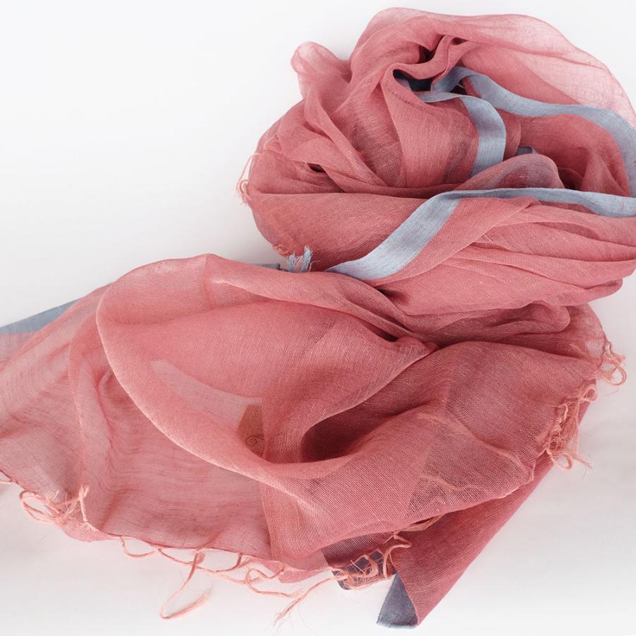 シサム工房・サシャ　オーガニックフワリショール（グリーン　ダークピンク　グレージュ）（フェアトレード商品） | シサム工房 | 02