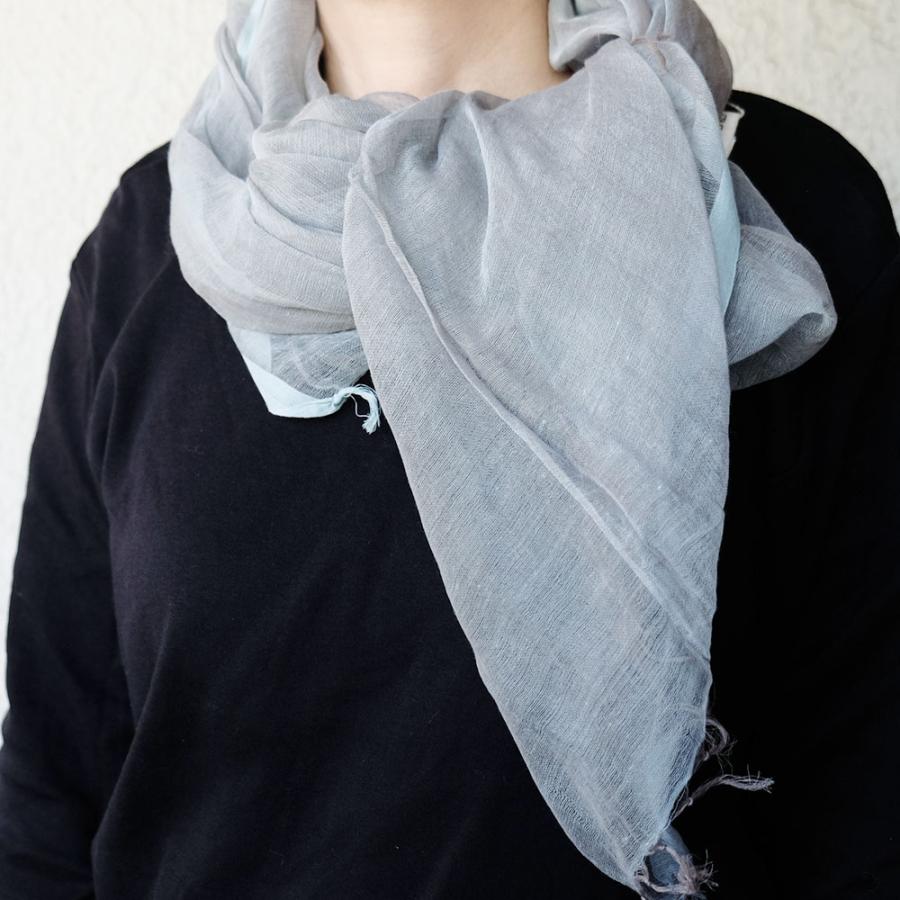 シサム工房・サシャ　オーガニックフワリショール（グリーン　ダークピンク　グレージュ）（フェアトレード商品） | シサム工房 | 06