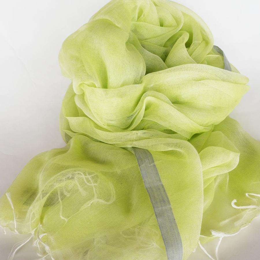 シサム工房・サシャ　オーガニックフワリショール（ライム　ライトブルー　ブルー）（フェアトレード商品）メール便対象商品 | シサム工房 | 01