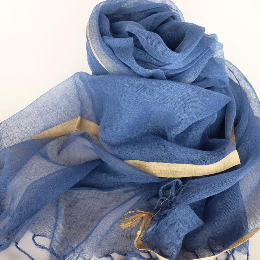 シサム工房・サシャ　オーガニックフワリショール（ライム　ライトブルー　ブルー）（フェアトレード商品）メール便対象商品 | シサム工房 | 03