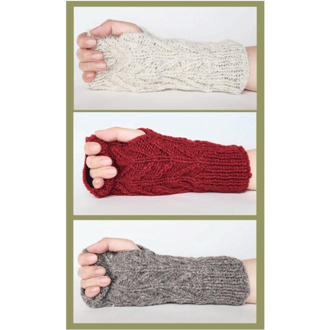 シサム工房 サナ・ハスタカラ　アランアームウォーマー（ホワイト　レッド　グレー）（フェアトレード商品）メール便対応商品 | シサム工房 | 05
