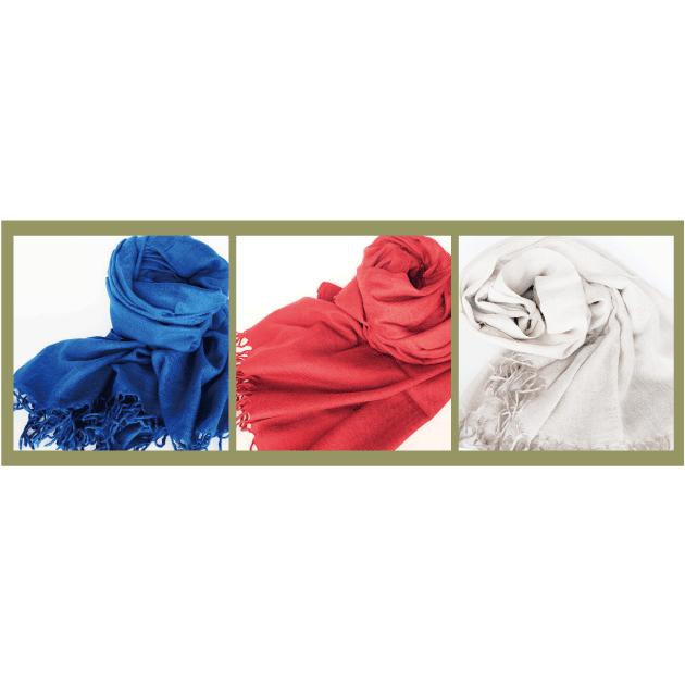 シサム工房　手織りソフトウールストール（ブルー　レッド　ライトグレー）（フェアトレード商品） | シサム工房 | 08