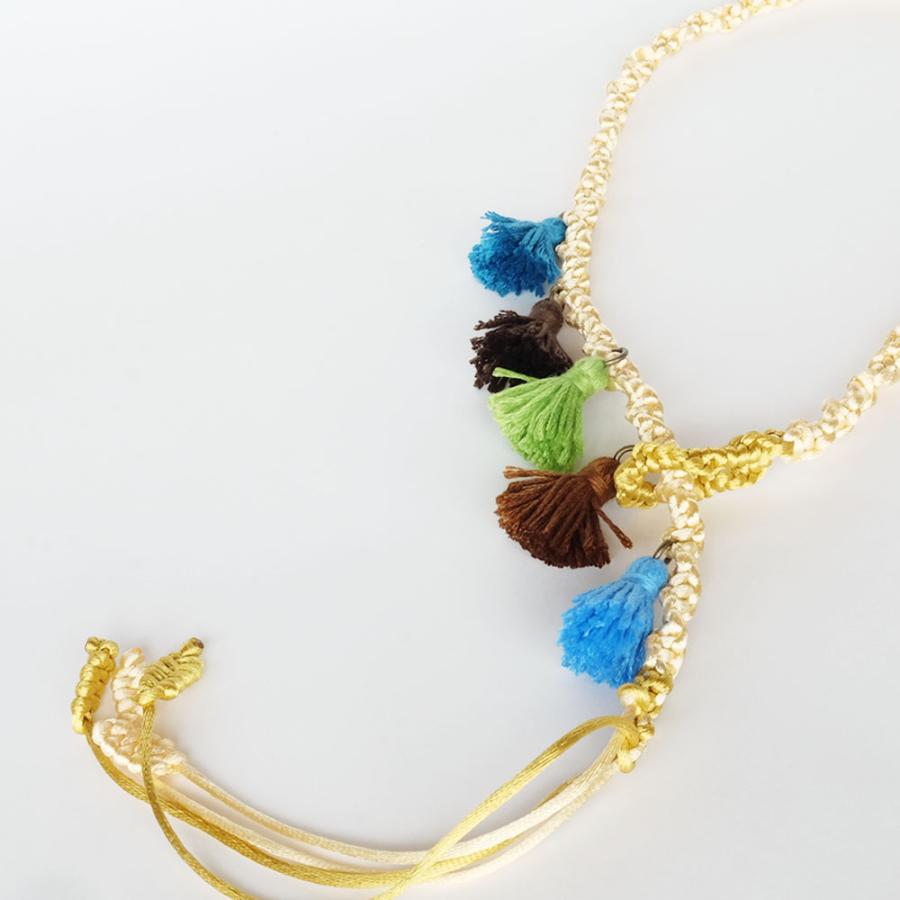 紅女　joncher　ポンポンタッセルラリエット（ベージュ） |  | 01