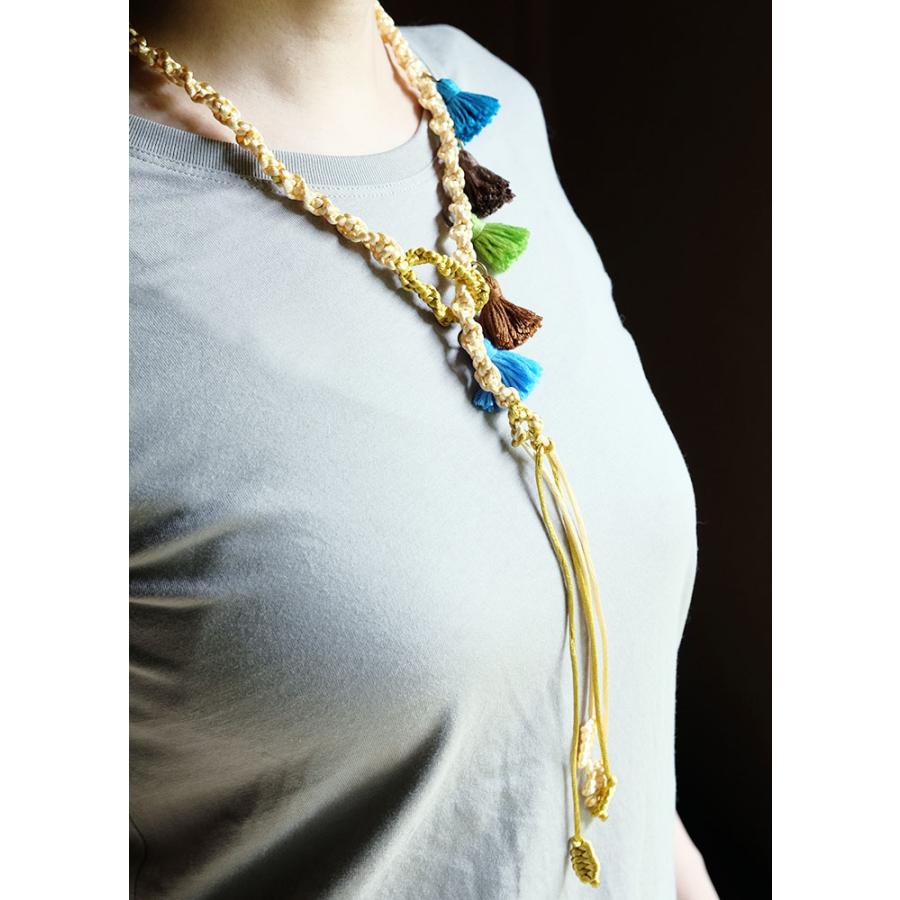 紅女　joncher　ポンポンタッセルラリエット（ベージュ） |  | 02