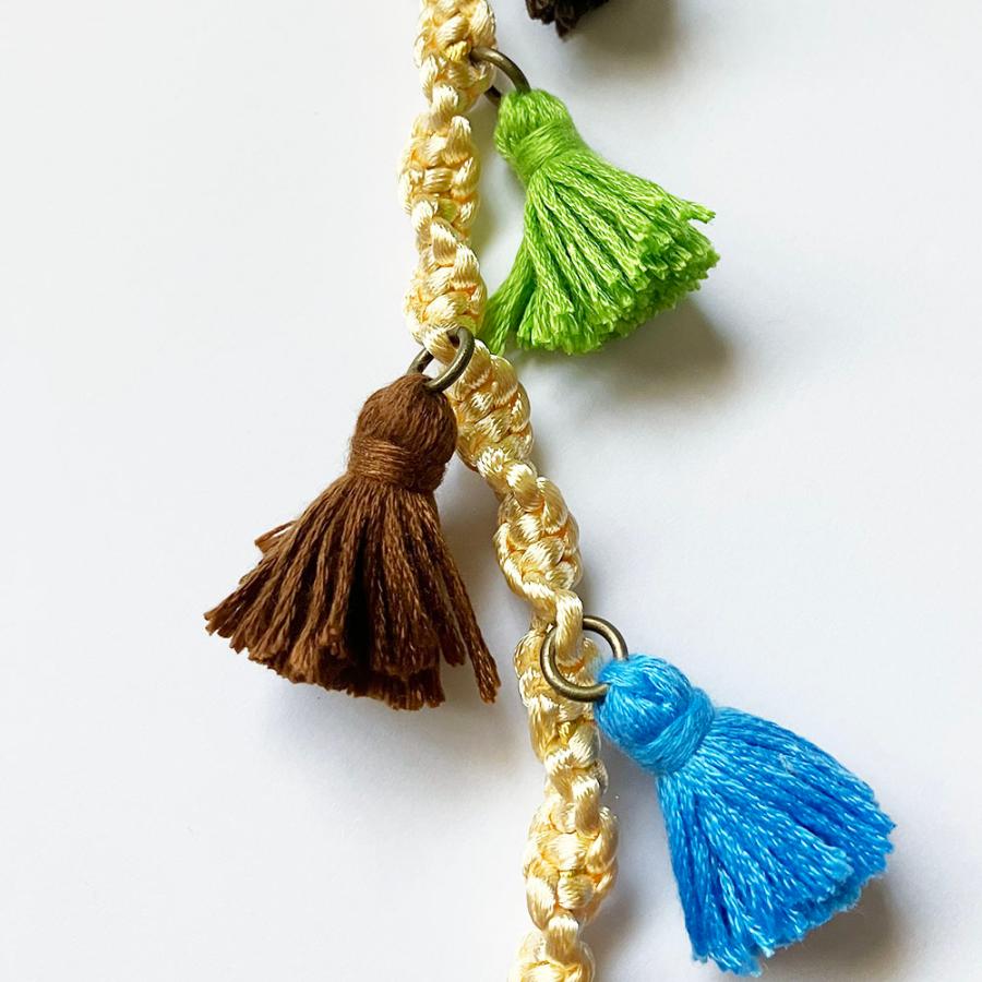 紅女　joncher　ポンポンタッセルラリエット（ベージュ） |  | 06