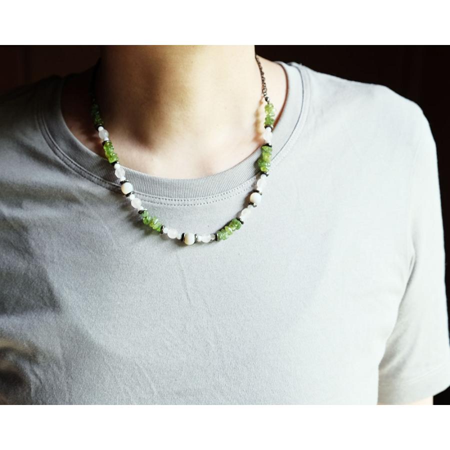 紅女　joncher　白蝶貝・ペリドート・ローズクォーツネックレス |  | 02