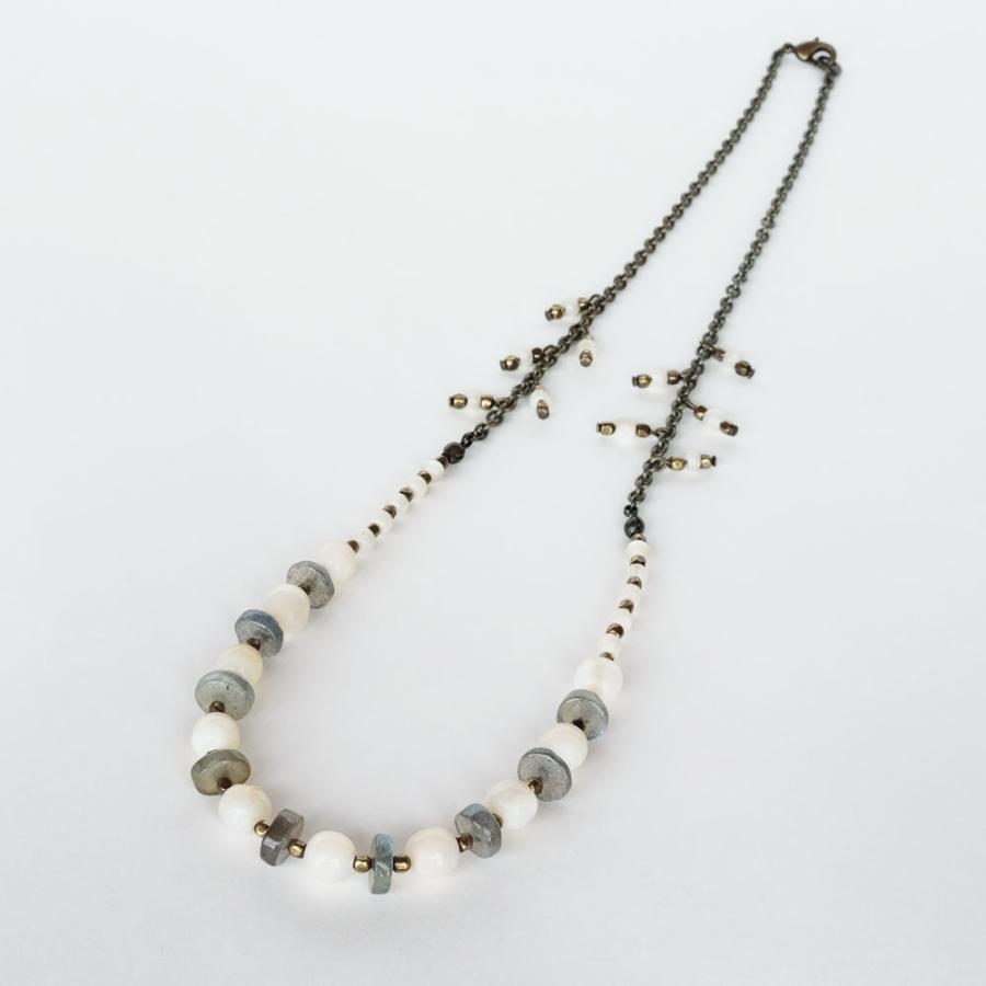 紅女　joncher　白蝶貝・ラブラドライトネックレス |  | 01