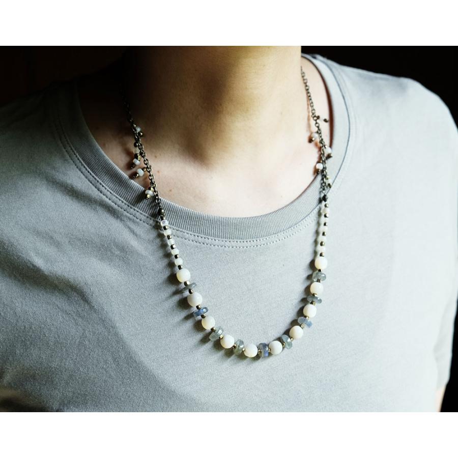 紅女　joncher　白蝶貝・ラブラドライトネックレス |  | 02