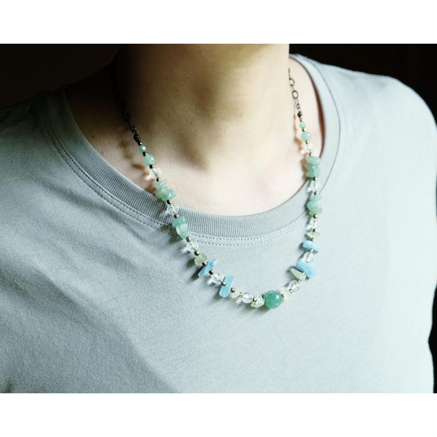 紅女　joncher　天然石ネックレス（グリーンアベンチュリン・水晶・プレナイト・ベリル） |  | 02