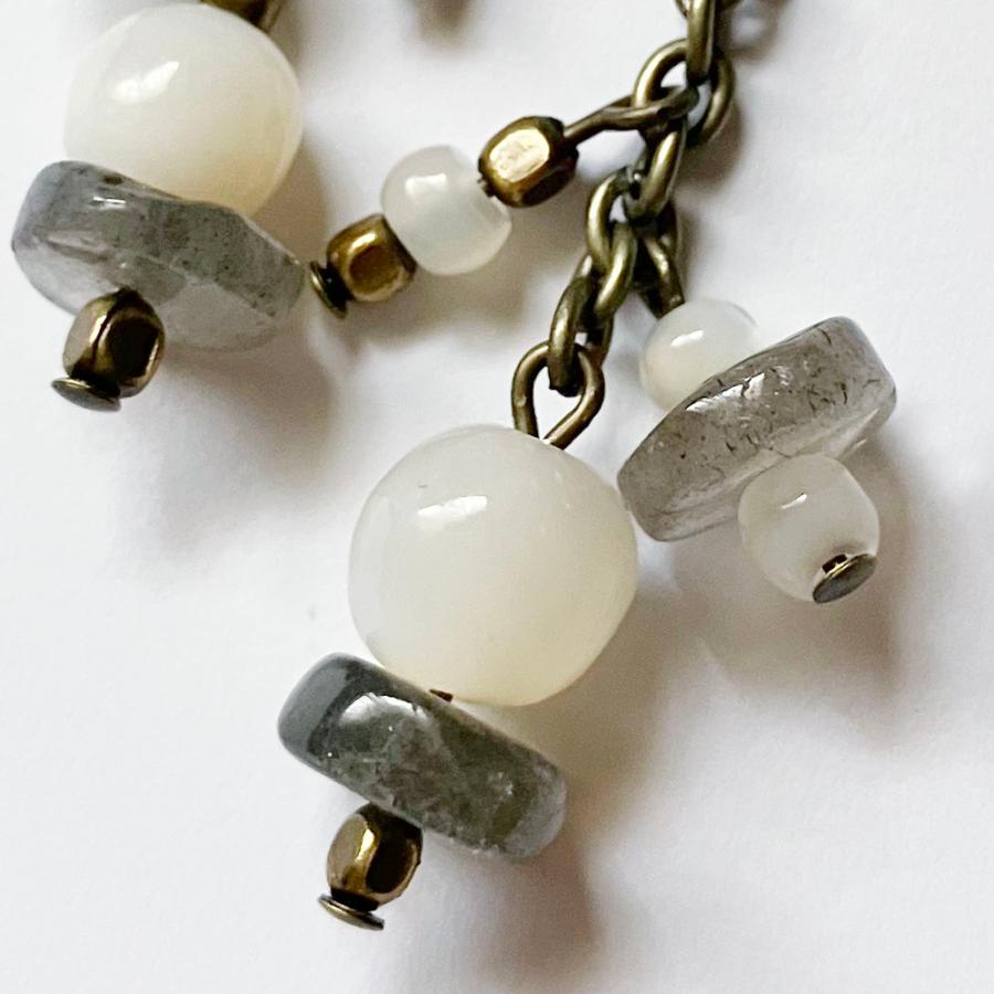 紅女　joncher　白蝶貝・ラブラドライトピアス |  | 03