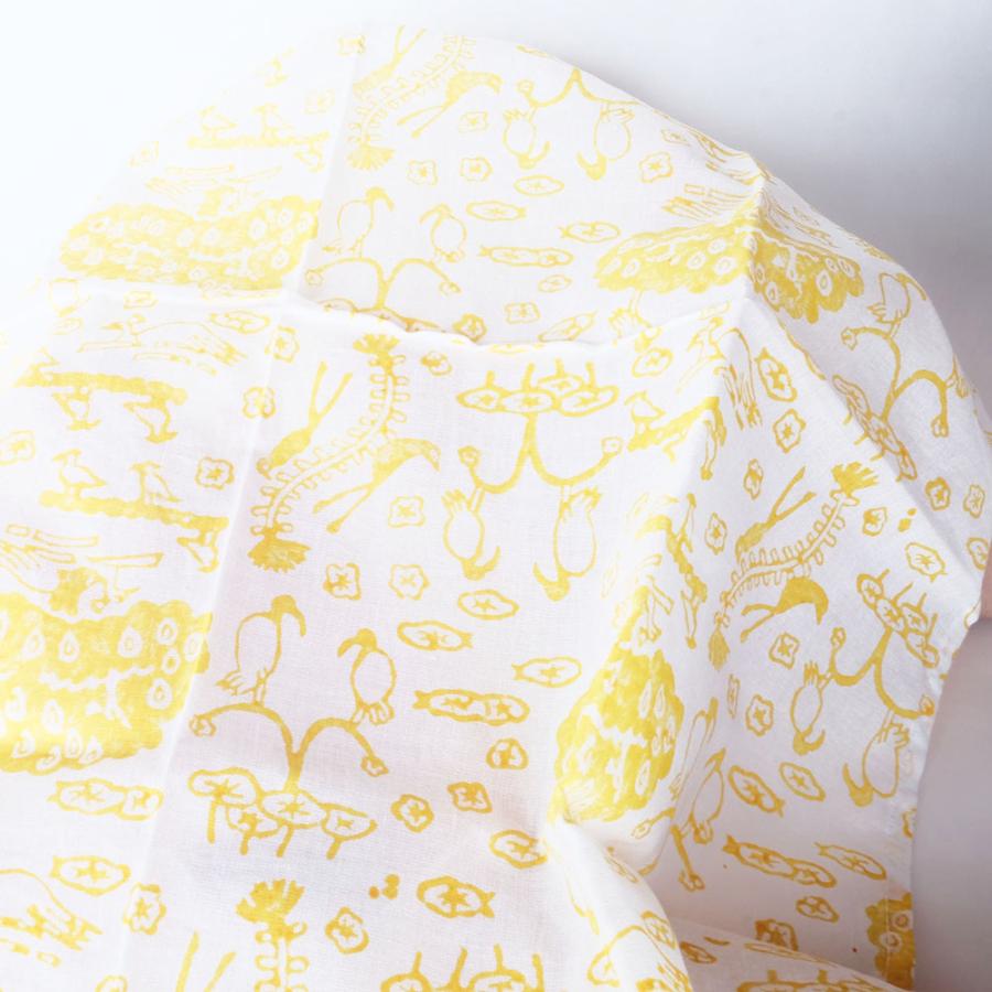 シサム工房・サシャ　ブロックプリントトリノニワハンカチ（イエロー　ライトブルー　パープル）（フェアトレード商品） | シサム工房 | 01