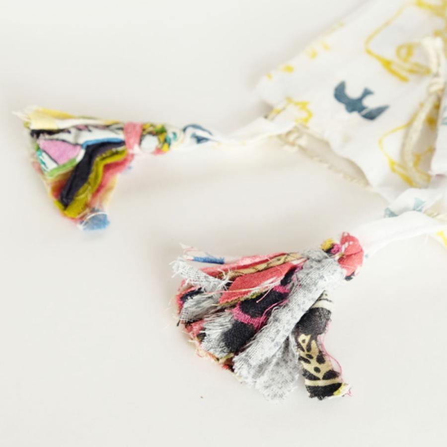 シサム工房・サシャ　ブロックプリントウシトトリ巾着（ピンク　イエロー　ターコイズ　ダークブラウン）（フェアトレード商品） | シサム工房 | 01