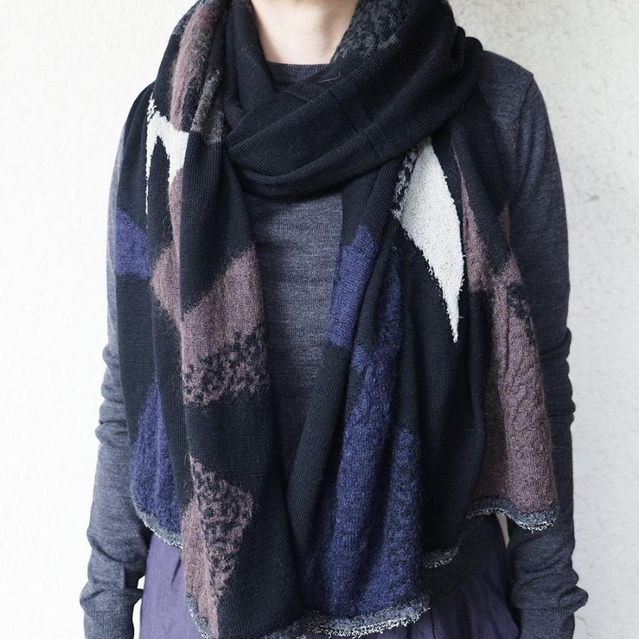 【SALE 再値下げ】Ｍ．＆ＫＹＯＫＯ　かざぐるま柄ショール  ＜メーカー希望小売価格25300円＞ ふんわり軽やかな大判ストール | M.&KYOKO | 04