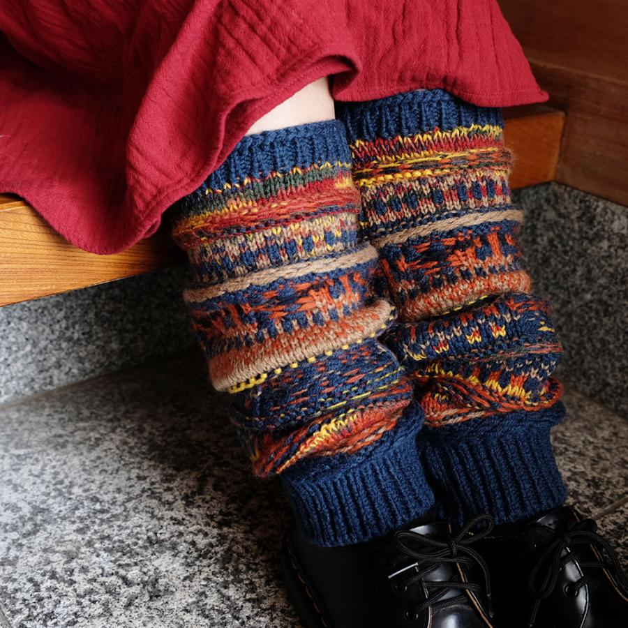 【SALE 再値下げ】Ｍ．＆ＫＹＯＫＯ　カラフルレッグウォーマー ＜メーカー希望小売価格16500円＞ テキスタイルの変化がつまったふわもこレッグウォーマー | M.&KYOKO | 01