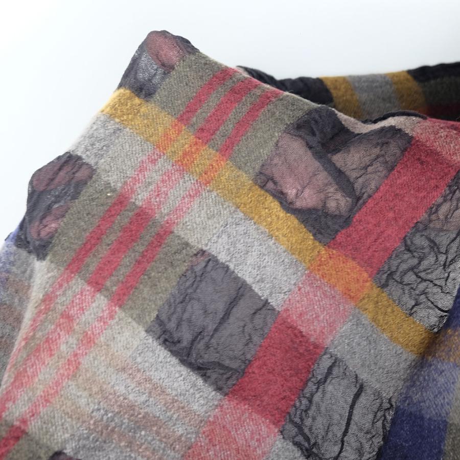 【SALE】Ｍ．＆ＫＹＯＫＯ　コットンウールチェックショール ＜メーカー希望小売価格24200円＞薄手で軽やかな大判ストール | M.&KYOKO | 05