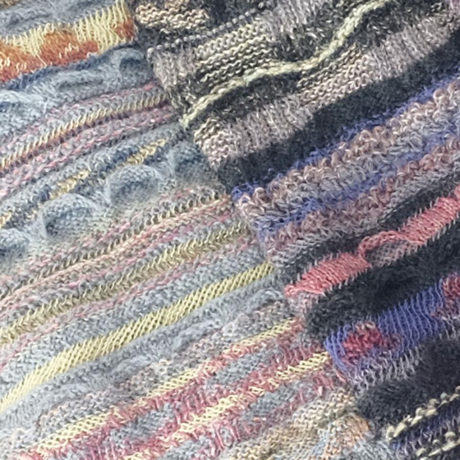 Ｍ．＆ＫＹＯＫＯ　実りの森レッグウォーマー（ライトブルー　ブラック）テキスタイルの変化がつまったカラフルレッグウォーマー | M.&KYOKO | 03