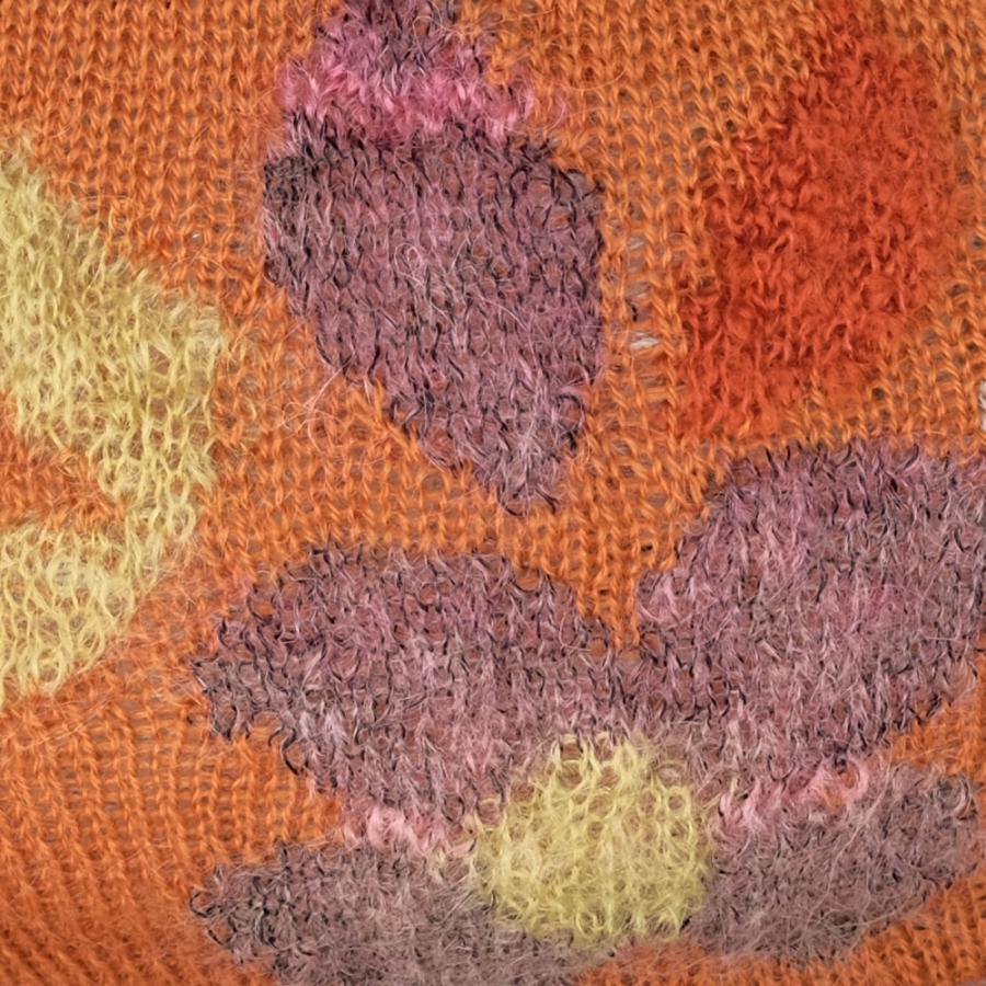 Ｍ．＆ＫＹＯＫＯ　秋冬アートフラワーニットベレー帽   (チャコール　ベージュ） 薄手のスッキリスタイルのニットベレー帽！ | M.&KYOKO | 05