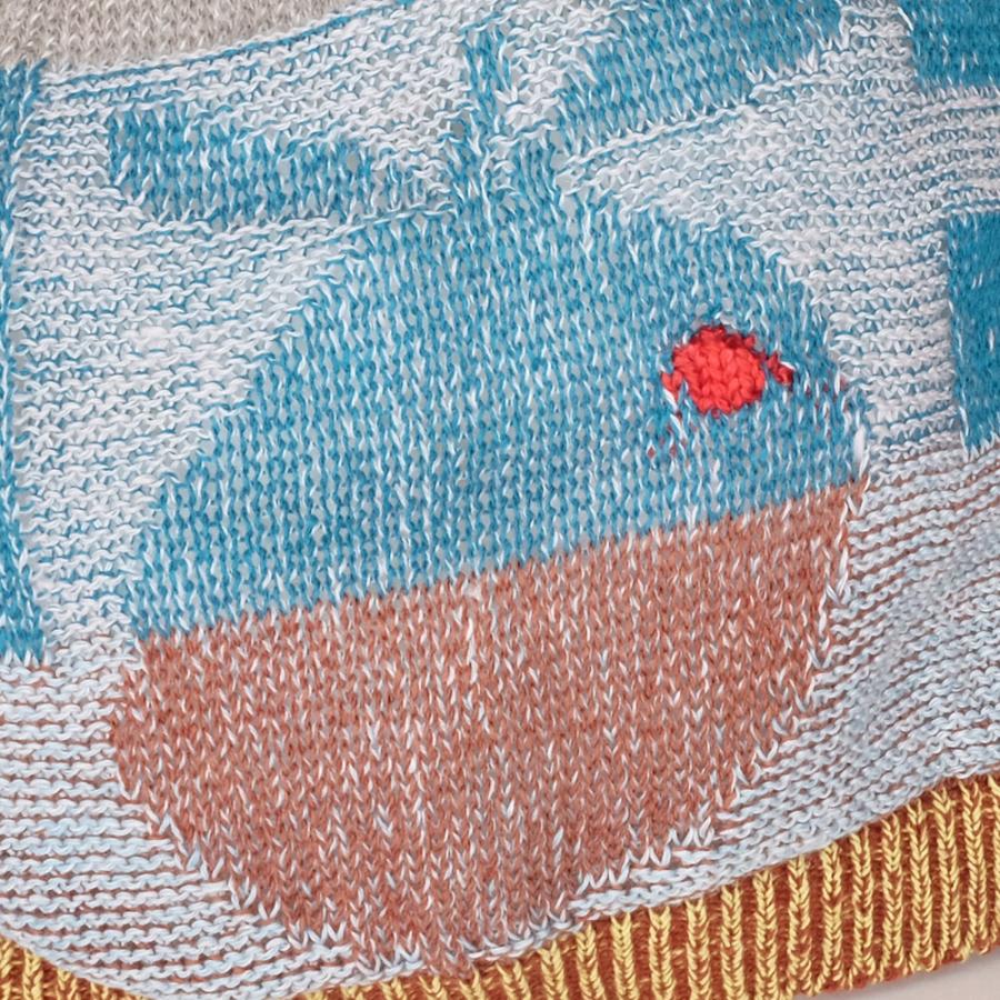 Ｍ．＆ＫＹＯＫＯ　フルーツ柄春夏ニット帽（イエロー×ライトブルー　カーキ×ピンク）小ぶりのワッチタイプ | M.&KYOKO | 05